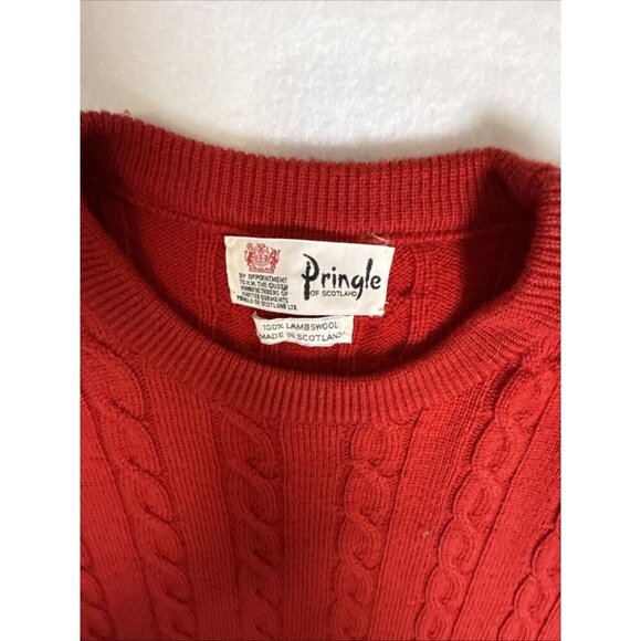 Vintage Pringle Sweater Mens XL Crewneck Pullover Scotland Lambswool 90s - Picture 3 of 7